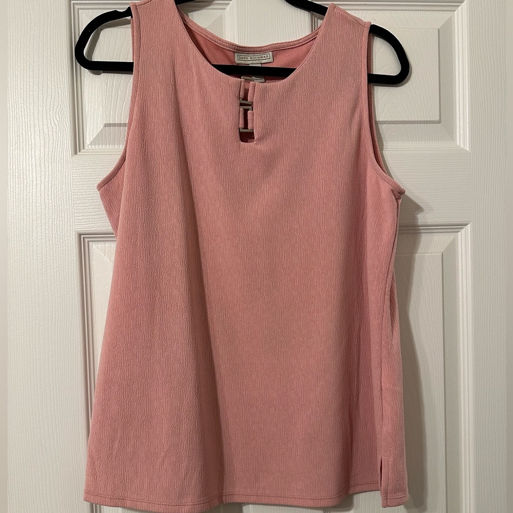 Dana Buchman Pink Textured Blouse